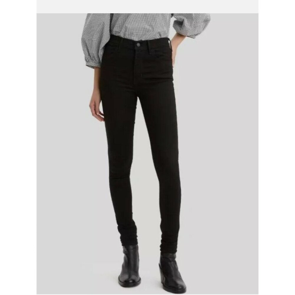 Levi's 720 Women's 18 MED High-Rise Super Skinny Jeans Black NWT - Picture 1 of 8
